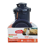 ZOLUX BVK 2in1 Reisset Bottle with food bowl and drinking bin blue