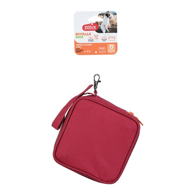 Zolux BVK 2in1 Ciotola di cibo pieghevole e bere bidone rosso
