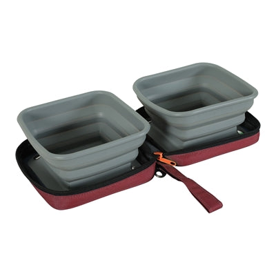 Zolux BVK 2in1 foldable food bowl and drinking bowl red
