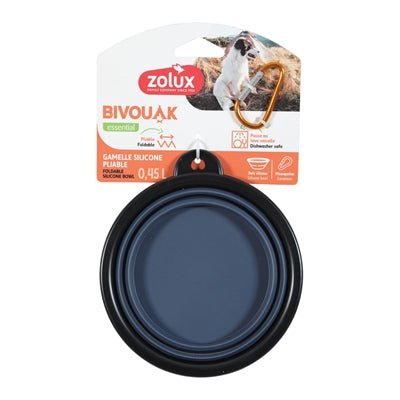 Zolux bvk foldbar silikone madskål blå