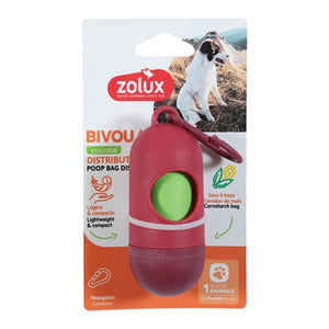 Zolux bvk Poopsbag Holder + 15 Poopsäck Rot
