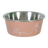 Zolux love dog food bowl pink