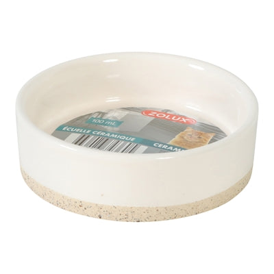 Zolux olaria tigela de comida cerâmica bege