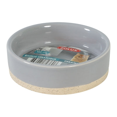 Zolux olaria s hrano Bowl keramična siva