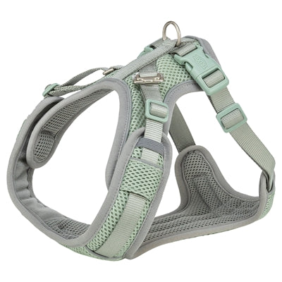 Trixie dog harness premium flexmesh wide chest sage green