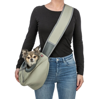 Trixie dog bag belly carrier light green