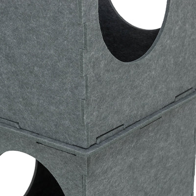 Trixie cat house tower nele felt gray