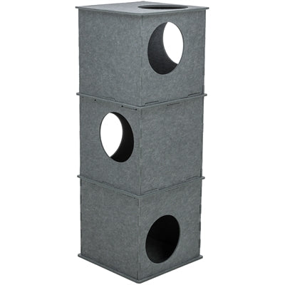 Trixie cat house tower nele felt gray