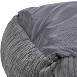 Trixie hundeseng jonna vital ribbet stoff lys grå