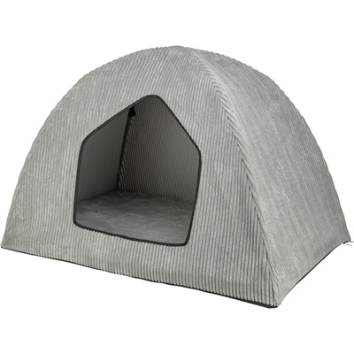 Trixie dog bed tent jonna vital ribbed fabric light gray