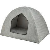 Trixie dog bed tent jonna vital ribbed fabric light gray