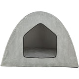 Trixie dog bed tent jonna vital ribbed fabric light gray