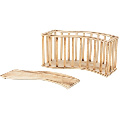 Trixie Heu Rack mat gebrannten Holzdeckel