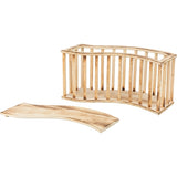 Trixie Heu Rack mat gebrannten Holzdeckel