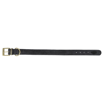 Trixie dog collar pure leather black