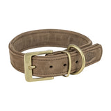 Trixie dog collar pure leather brown