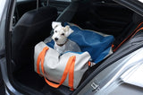 Cozy car seat travel basket dog basket beige blue orange