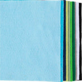Creativ company hobby felt, A4, sheet 210x297 mm, thickness 2 mm, blue-green harmony, 10 pieces in a box