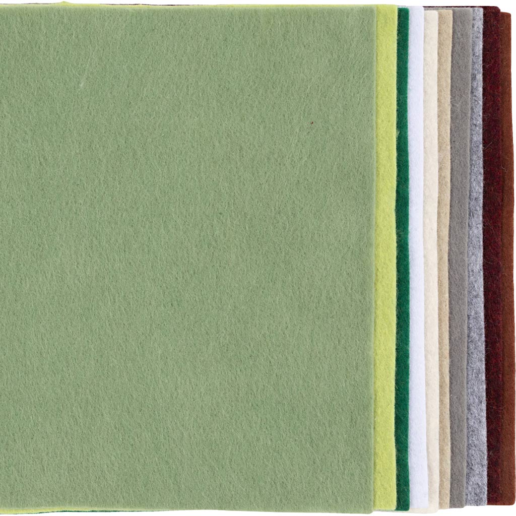 Creativ company hobby felt, A4, sheet 210x297 mm, thickness 2 mm, natural, 10 pieces in a box