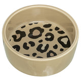 Trixie food bowl drinking bowl Leo cat ceramic leopard print assorted