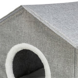 Trixie kattenmand kattenhuis nora soft 2 verdriepingen lichtgrijs