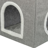 Trixie kattenmand kattenhuis nora soft 2 verdriepingen lichtgrijs