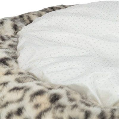 Trixie hondenmand leo soft rond pluche creme panterprint