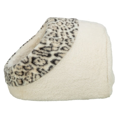 Trixie kattenmand iglo leo soft pluche creme panterprint