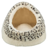 Trixie kattenmand iglo leo soft pluche creme panterprint