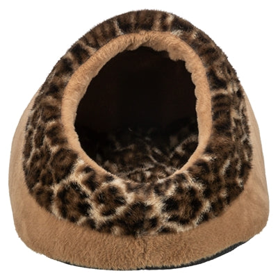 Trixie kattenmand iglo leo soft pluche bruin panterprint