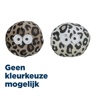 Trixie bal met ogen panterprint met kattenkruid catnip assorti