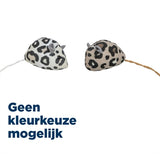 Trixie pluche muis panterprint met kattenkruid catnip assorti