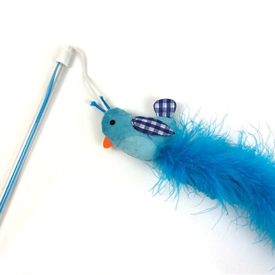 Happy pet tabby patch kattenhengel vogel blauw