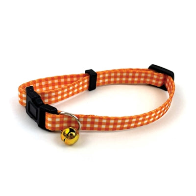 Happy pet tabby patch halsband kat ruit oranje