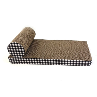 Happy pet tabby patch scratching mat chaise lounge cardboard