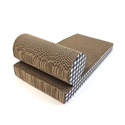 Happy pet tabby patch scratching mat chaise lounge cardboard