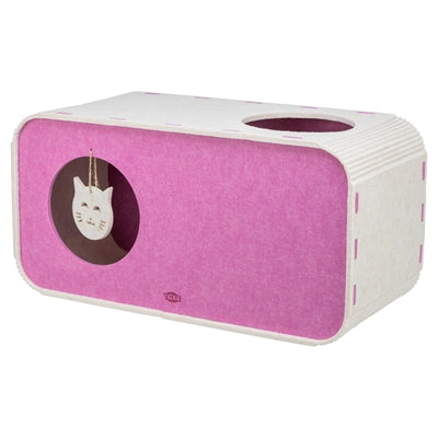Trixie play box merle square felt sand pink