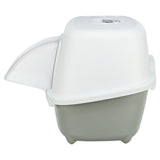 Trixie Cat Litter Tray Davio Top Outdoor with Hood Grey White