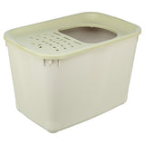 Trixie cat litter box hop-in grey green