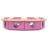 Trixie hole'n'roll bloem vilt roze beige