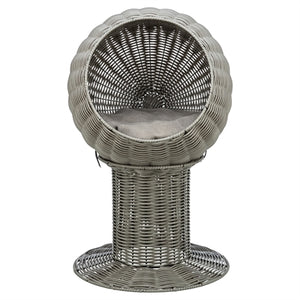 Trixie Cat Basket Amalia Round Polyrattan Grey