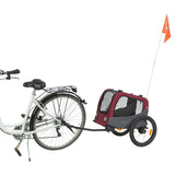 Trixie hondenfietskar grijs rood