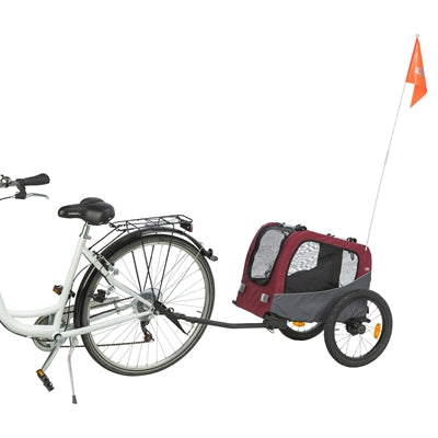 Trixie dog bike trailer grey red
