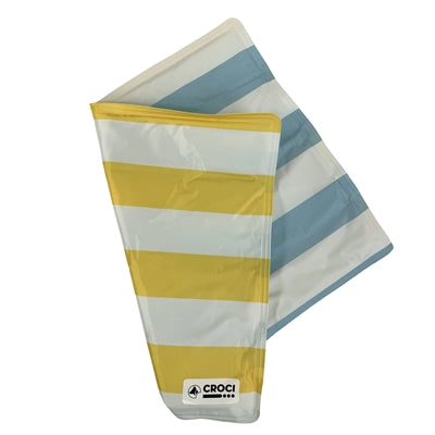 Croci cooling mat striped double-sided blue yellow white