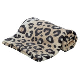 Trixie dog blanket Leo soft plush leopard print cream