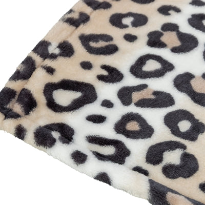 Trixie dog blanket Leo soft plush leopard print cream