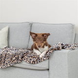 Trixie hondendeken leo softpluche panterprint bruin