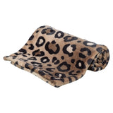 Trixie dog blanket Leo soft plush leopard print brown