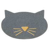 Trixie kattenbakmat kattenkop pvc lichtgrijs