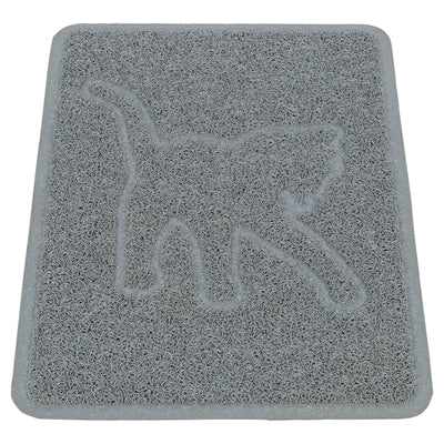 Trixie litter box mat cat silhouette PVC light grey